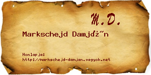 Markschejd Damján névjegykártya